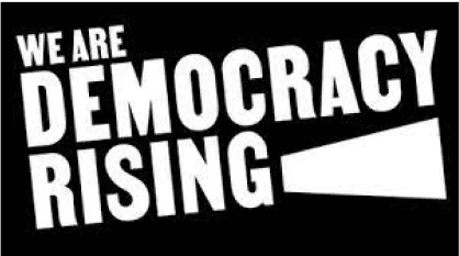 Logo of "We Are Democracy Rising"