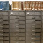 Photo of a row of filing cabinets