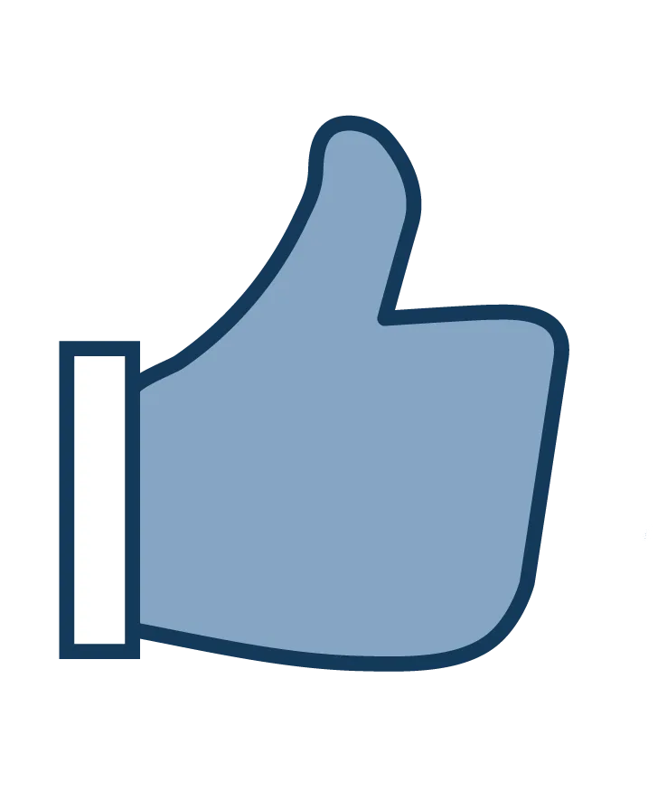 Cartoon of a hand giving a thumbs-up sign