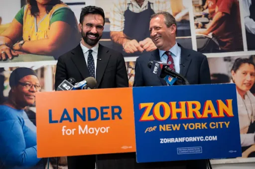 Mamdani and Lander campaign together